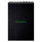Greenpad bloc à reliure intégrale recyclé et recyclable en carte souple 350 g/m2 - A5+ 16x21 cm 80 feuillets 5/5 - Papier Clairefontaine recyclé 90 g/m2 - Noir - New - Noir