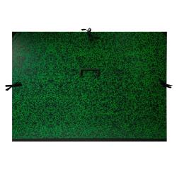 Carton à dessin Annonay 3 cordons 75x105cm vert poignée - Vert