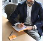 Bloc agrafé Rhodia N°10 5,2x7,5 cm 80 feuillets ligné 80g - Orange