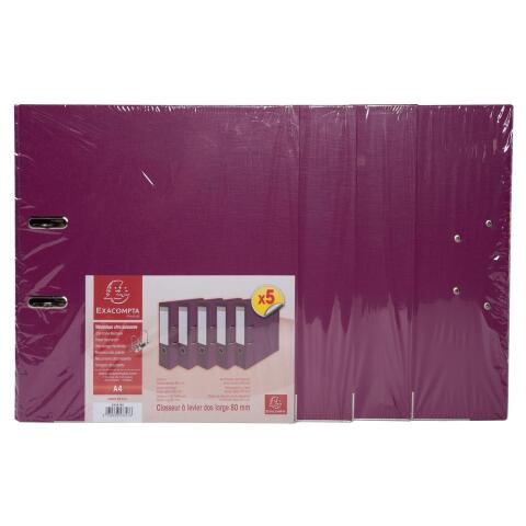 A4 Archivadores de palanca Polipropileno Prem'Touch ® Lomo: 80 mm - Rosa fucsia
