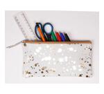 COSMICUIR DAIM Trousse plate 22x11cm - Doré