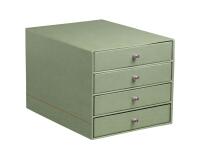 Rhodiarama trieur 4 tiroirs simili cuir italien 24,8x32,7x22,8 cm - Céladon