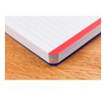 Carnet de fiches de révision Linicolor FRESH reliure intégrale 15,2x10,2 cm 50 fiches ligné 5 bandes de couleurs couverture plastique polypropyène rainuré - Bleu