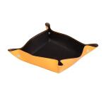 Rhodiarama vide-poche réversible simili cuir italien O&B réversible 12x12x4,5 cm - Orange