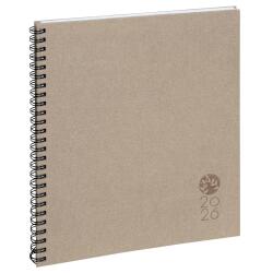Agenda de bureau Eurotime 22S spiralé Forever 22,5 x 18,5 cm Semainier Janvier à décembre 2026 - Couleurs assorties