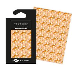 Papier Texture Décopatch n°819 -1 feuille 40x60cm - Orange