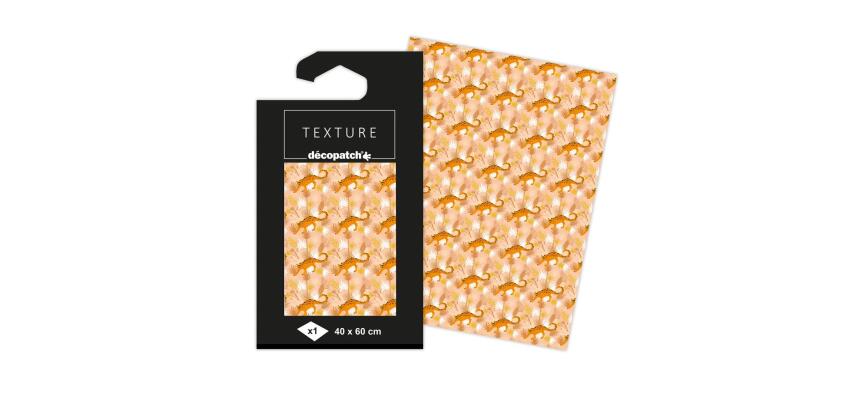 Papier Texture Décopatch n°819 -1 feuille 40x60cm - Orange