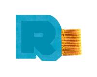 Rhodiarama porte-stylo autoadhésif 4x3 cm pour blocs carnets et agendas - Turquoise