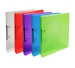 Classeur 2 anneaux plastifié Exacompta Crystal colours A4 - Dos 3 cm couleurs assorties