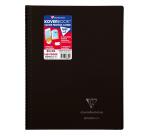 Cahier reliure intégrale enveloppante Koverbook 24x32cm 160 pages petits carreaux couverture polypropylène transparent - Assortis