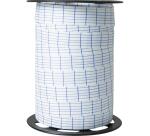 Bolduc bobine écriture blanc 100mx15mm - Blanc