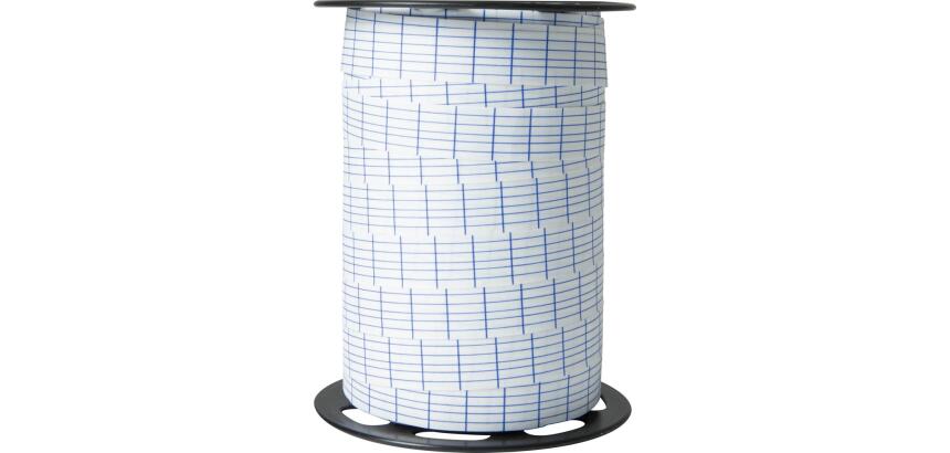 Bolduc bobine écriture blanc 100mx15mm - Blanc