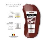 Darwi For You tube de peinture acrylique 75 ml - Sienne brûlée