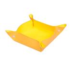 Rhodiarama vide-poche réversible simili cuir italien 12x12x4,5 cm - Jonquille