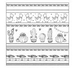 Carré 100% soie - 90x90cm Lama - Blanc