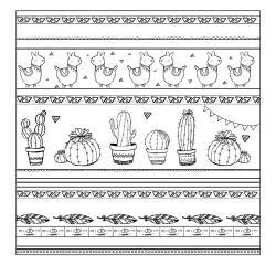 Carré 100% soie - 90x90cm Lama - Blanc