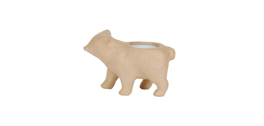 Cache pot ours 20x10x13,5cm - Kraft