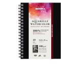 Rhodia Touch Watercolor Book, papier 100% coton grain satiné 300g - A5 portrait, 40 pages - Noir