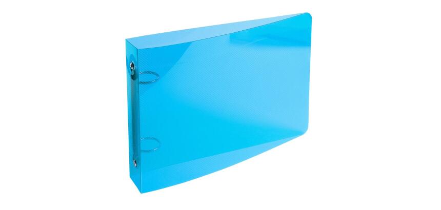 Classeur pour fiches bristol 100x150 2 anneaux 25mm polypropylène Crystal colours - Couleurs assorties