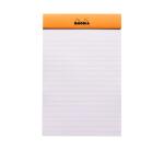 Bloc agrafé Rhodia N°14 11x17 cm 80 feuillets ligné 80g - Orange