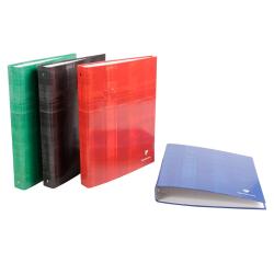 Classeur rembordé A4 à 4 anneaux diamètre 30mm écartement 80mm Couleur aléatoire - Assortis