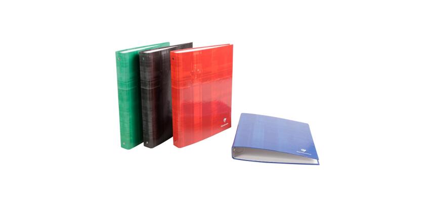 Classeur rembordé A4 à 4 anneaux diamètre 30mm écartement 80mm Couleur aléatoire - Assortis