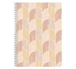 Terracotta, Cahier reliure intégrale A4 21x29,7 cm, 148 pages, ligné et marge, ass.