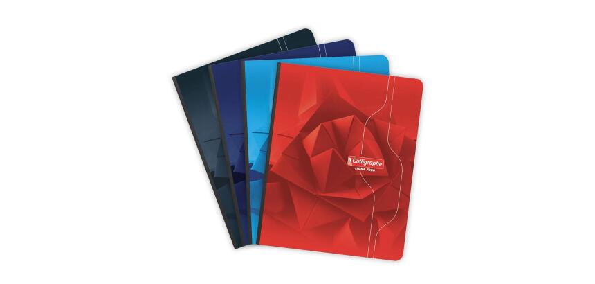 7000, Notitieschrift harde kaft genaaid 17x22cm 96 blad Q5x5 70g. - Geassorteerde kleuren