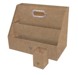 FLYING SPIRIT, Organisateur de bureau nomade 35,5x20x28,5 cm - Kraft brun