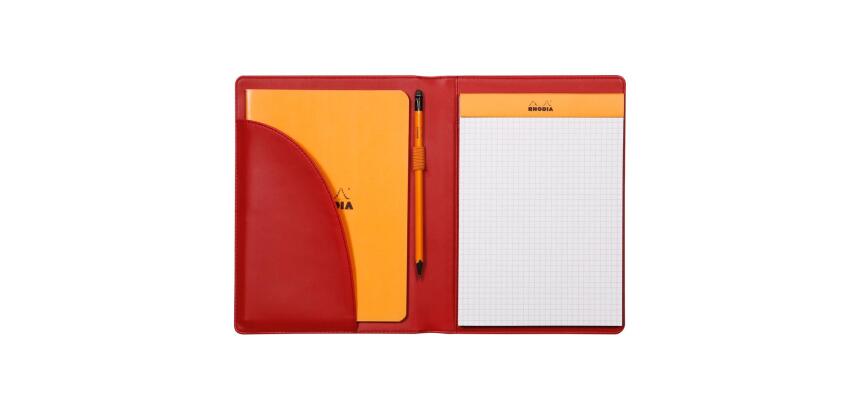 Rhodiarama livret porte-bloc N°16 pour bloc ou carnet format A5 - Coquelicot