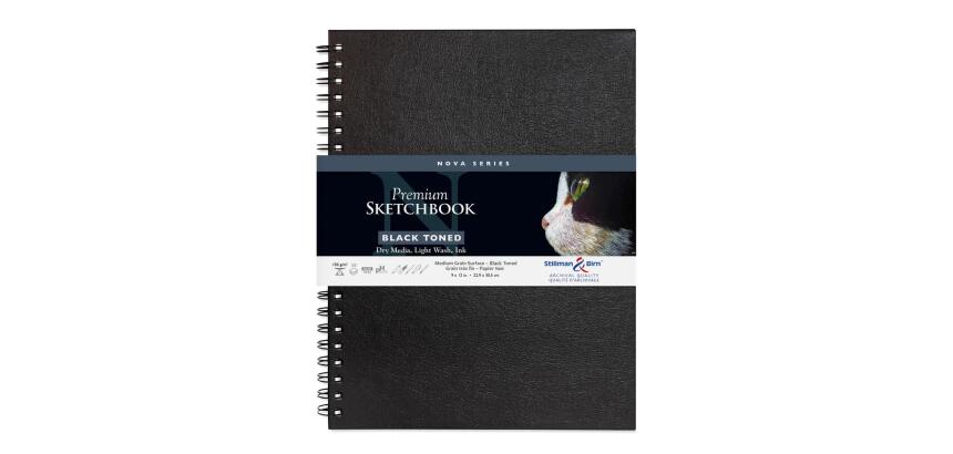 Nova Series carnet spiralé 50F 22,9x30,5cm 150g - Noir