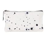 COSMICUIR Daim Trousse plate 22x11 cm Bleu foncé