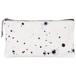 COSMICUIR Daim Trousse plate 22x11 cm Bleu foncé