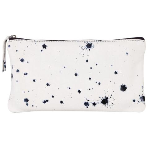 COSMICUIR Daim Trousse plate 22x11 cm Bleu foncé