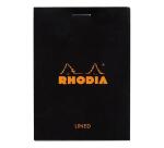 Bloc agrafé Rhodia N°11 7,4x10,5 cm 80 feuillets ligné 80g - Noir