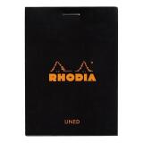 Bloc agrafé Rhodia N°11 7,4x10,5 cm 80 feuillets ligné 80g - Noir