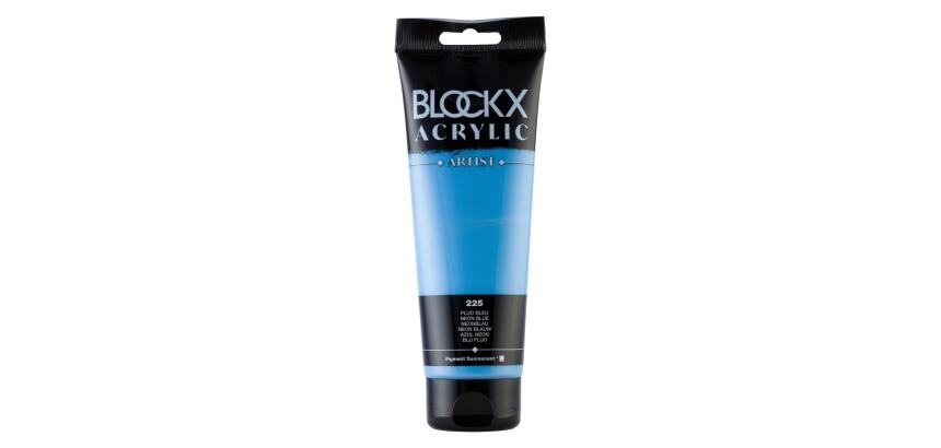 Peinture acrylique fine tube 250ml - Bleu fluo
