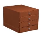 Rhodiarama trieur 4 tiroirs simili cuir italien 24,8x32,7x22,8 cm