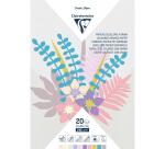PAPIER COULEUR À GRAIN, Bloc de 20 feuilles 210g/m2 au format 21x29,7cm - Assortiment pastel - Assortiment