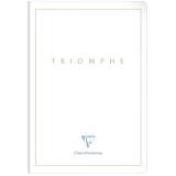 Triomphe GOLD cahier piqûre textile A4 96 pages uni papier blanc 90 g - Blanc