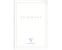 Triomphe GOLD cahier piqûre textile A4 96 pages uni papier blanc 90 g - Blanc