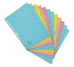 Intercalaires carte lustrée 400g/m2 Aquarel 12 positions - A4 - Couleurs assorties