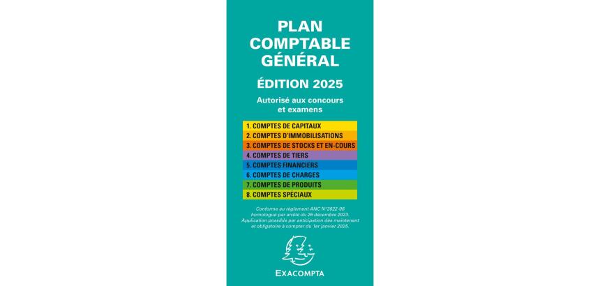 Plan comptable général avec couverture plastique 17,5x9cm