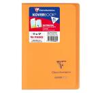 Carnet piqué Koverbook 11x17cm 96 pages petits carreaux couverture polypropylène transparent - Assortis