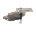 Colonne pivotante 3 corbeilles à courrier B4 Office - Gris transparent