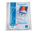 Sachet de 100 pochettes perforées polypropylène lisse Qualité + - A4 - Cristal