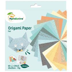 Origami Paper, Furs, 20 x 20 cm, 60F, 70g - Multicolore