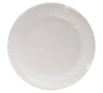 50 Assiettes en carton rondes, 23 cm - Blanc