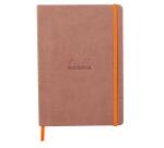 Rhodiarama Notizbuch A5 Softcover, 80 Blatt elfenbein 90g, liniert, mit Gummizugverschluss - Rosenholz