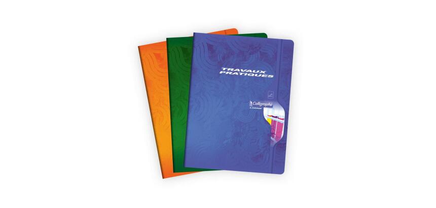 Cahier Travaux Pratiques piqué 7000 24x32 cm 144 pages grands carreaux 70 g + uni 90 g - Assortis